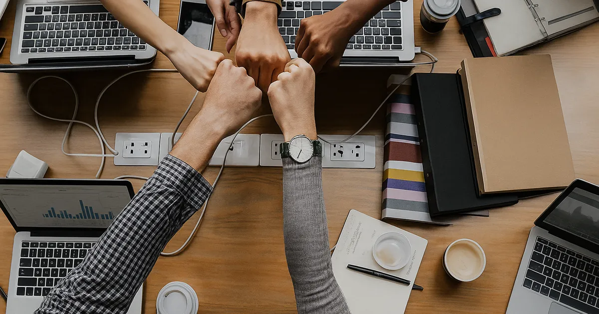 Manos conectadas simbolizando estrategia de linkbuilding